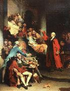 Peter F Rothermel Patrick Henry in the House of Burgesses of Virginia, Delivering his Celebrated Speech Against the St oil on canvas